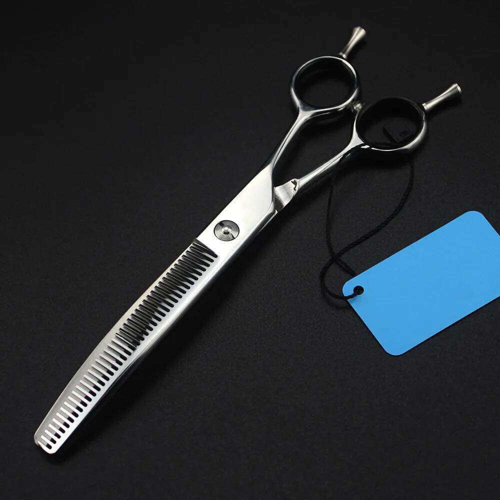 Professional Japan 440c 7 '' Upscale pet dog grooming Curved hair haircut barber Thinning shears Hairdresser scissors H260303
