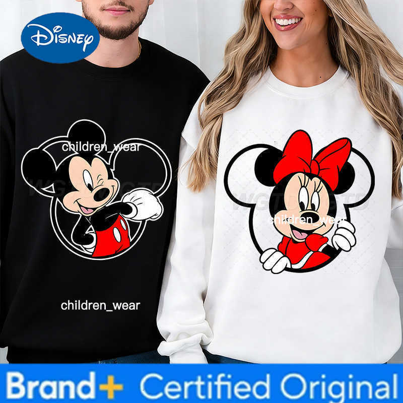 Disney Fun Mickey Mouse Minnie Couple Matching Sweatshirts Women Men Fashion Valentines Day Gifts Y2K Sudaderas Unisex Pullover H260304