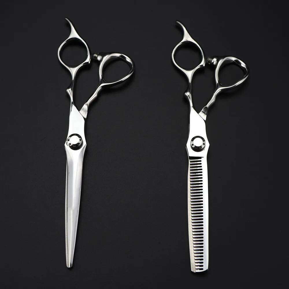 Professional Japan 440c steel 6.5 '' scissor Silver hair haircut thinning barber cutting shears hairdressing scissors H260303