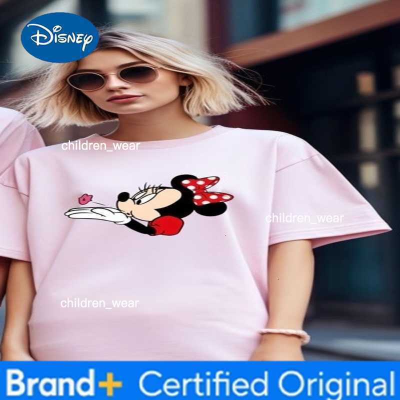 Disney Summer Minnie T-shirts Valentines Day Couple Outfits Plus-size Mens Shirts Couple Cotton Tops Childrens Womens Tops H260304