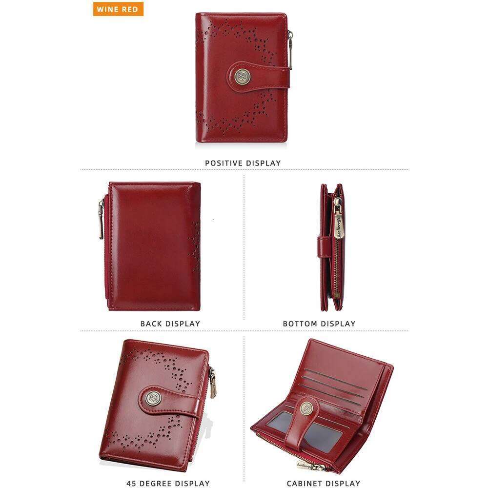 Fashionable Women's Short Wallet with Hollow Pattern, Multiple Card Slots and Pocket, Daily Portable Compact Coin Purse C260304