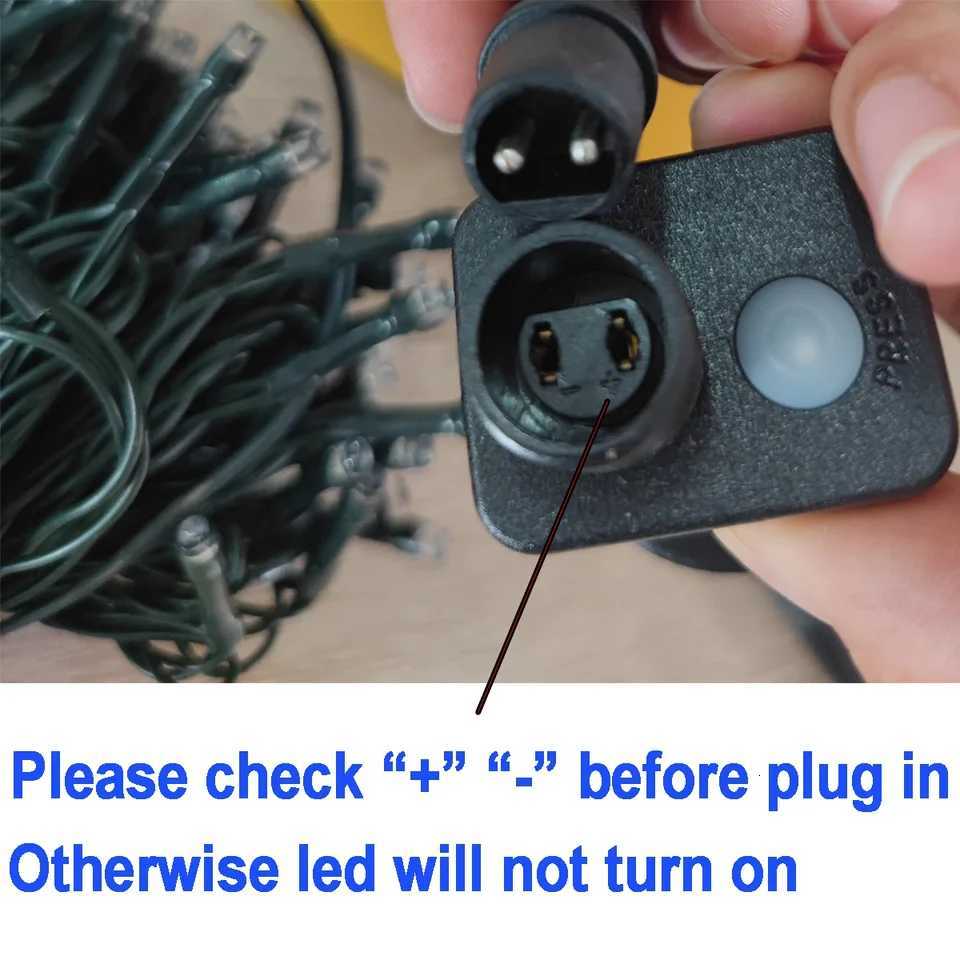 24V Waterproof LED String Lights 10M-100M Outdoor Holiday Ambinet Decor Fairy Lights for Courtyard Christmas Party Wedding H260304