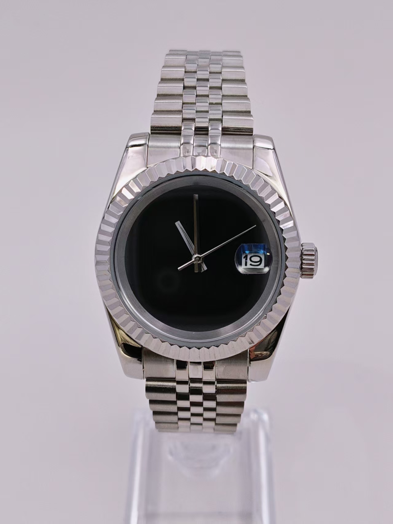 men watch Self Made Diy NH35 Movement Gold Watch Mod 39mm 316L Case 20mm 904L Strap solid Hands sapphire glass Fit Japan NH35 movement No-mark dial 28