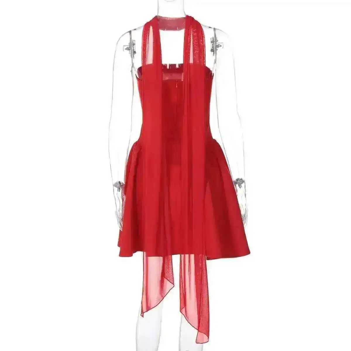 Avrilyaan Off Shoulder Backless Sexy A-line Dress Women 2025 Elegant Party Dress Strapless Bodycon Mini Summer Dress Vestidos M260304