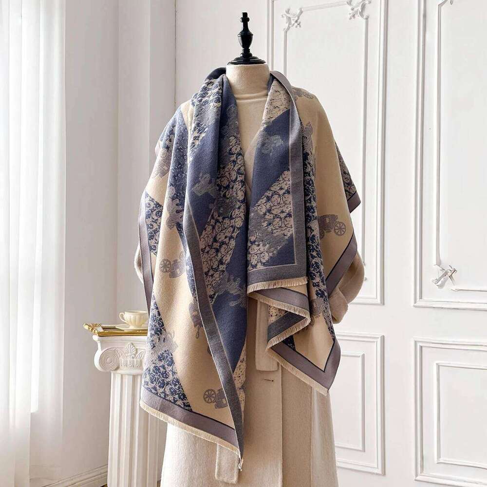 Luxury Winter Warm Cashmere Scarf for Women Jacquard Pashmina Shawl Wrap Neckerchief Coldproof Female Bufanda Echarpe XJ260304