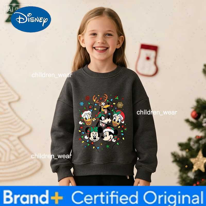 Disney Mickey and Friends Christmas Cotton Family Sweatshirt Mom Dad Kids Matching Holiday Outfit Parent kids Coordinated Wear H260304