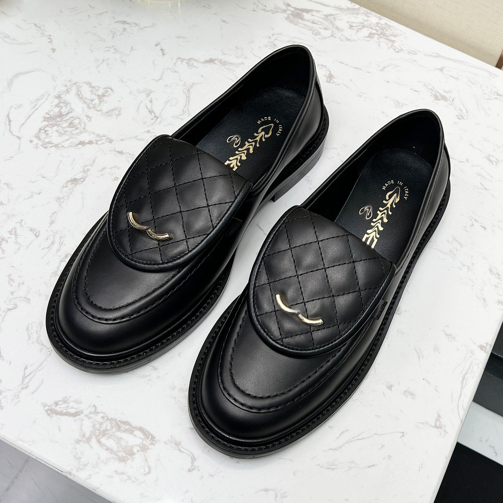 Women loafers mules designer dress shoes woman luxury loafer casual platform flats matte black leather social ladies chaussures