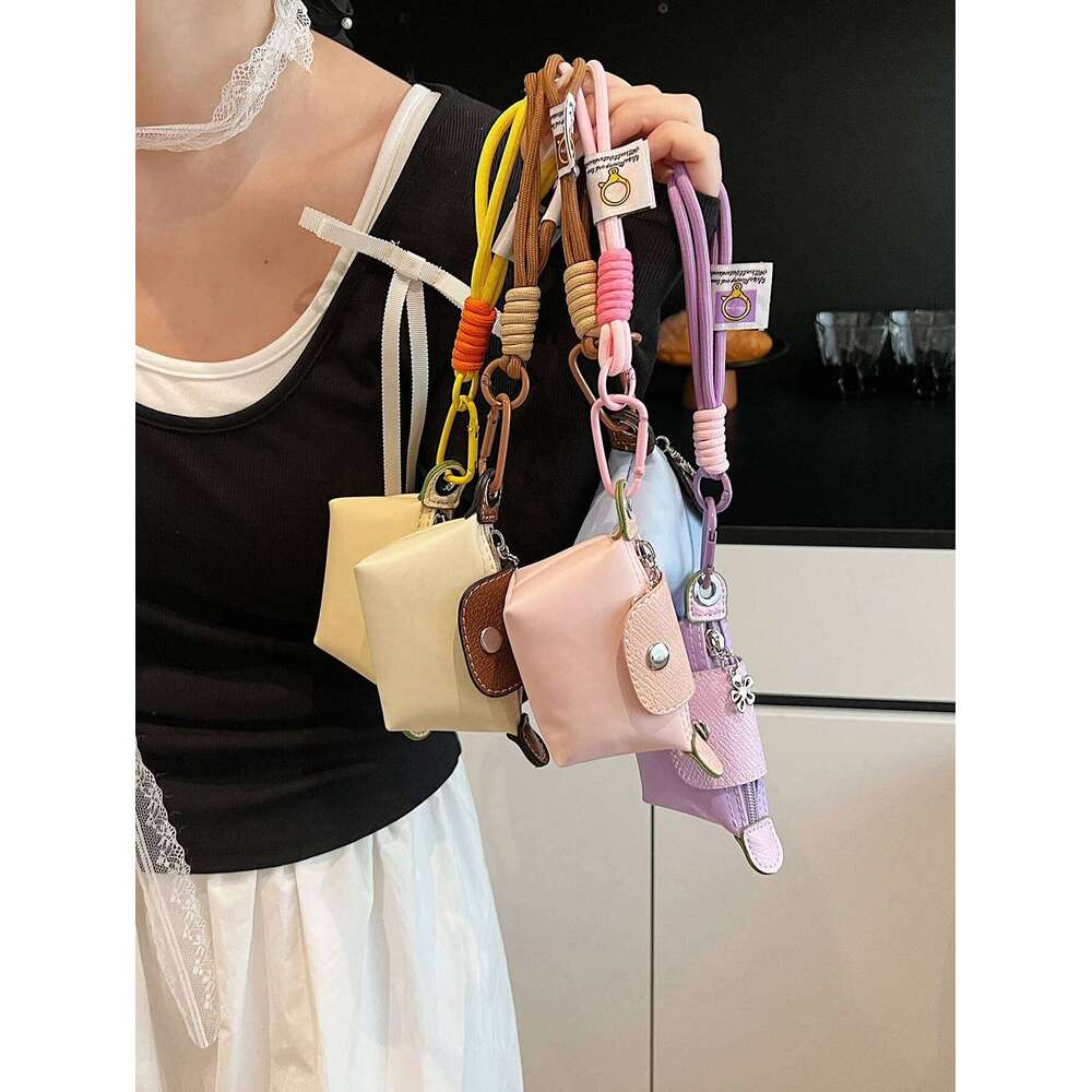 Hot Selling Exquisite Fashion Mini Handbag Wallet Simple Solid Color Ins Korean Style Storage Makeupbag Girl Women Birthday Gift C260304