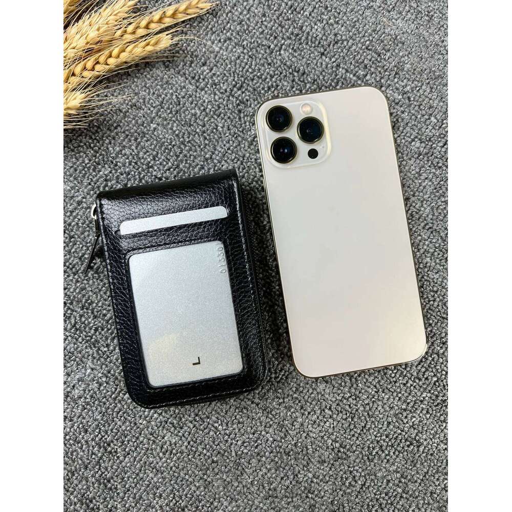 Men's Multi-Card Zipper Wallet Compact Holder with Multiple Slots for Cards and Cash - Stylish & Practical Card Case C260304