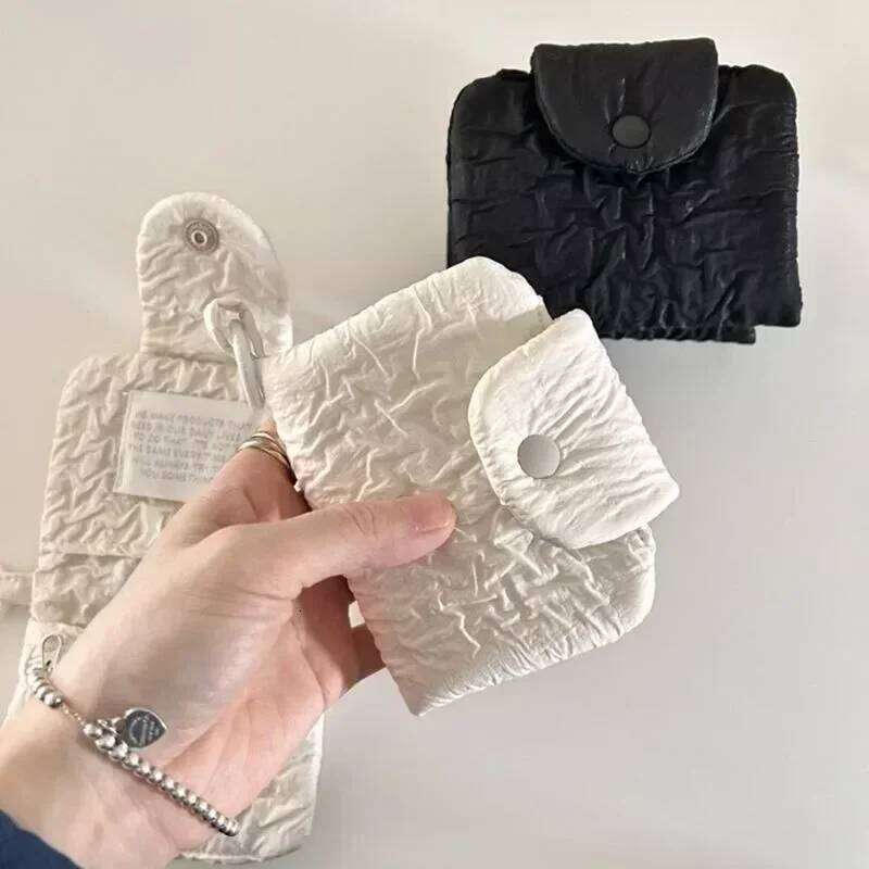 1 Pc Simplicity Purse for Women Girl Fashion Chic Beige Black Color Student Card Wallet Mini Portable Cute Coin Storage Bag C260304