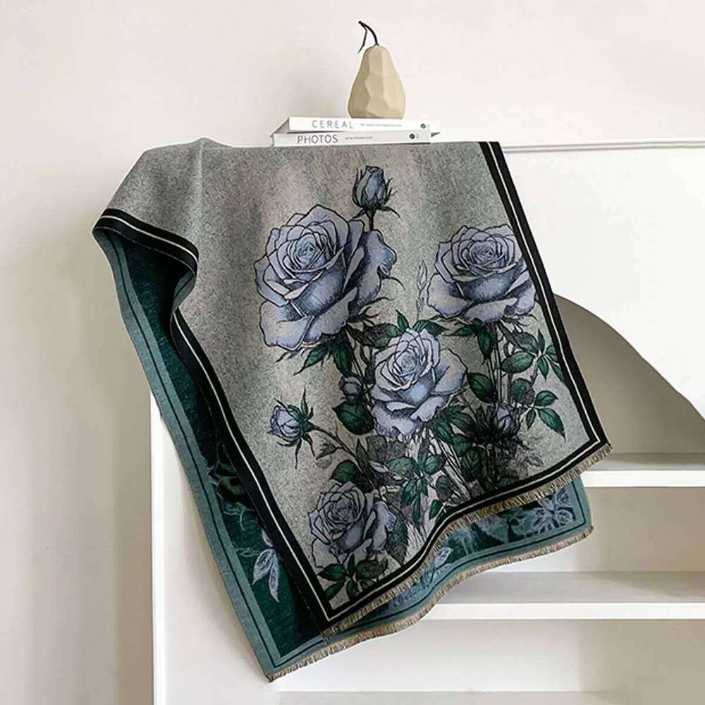 Womens Newest Style Winter Double-Sided Jacquard Cashmere Scarves High-Quality Thickened Wrap Shawl Ladies Faux Scarf XJ260304