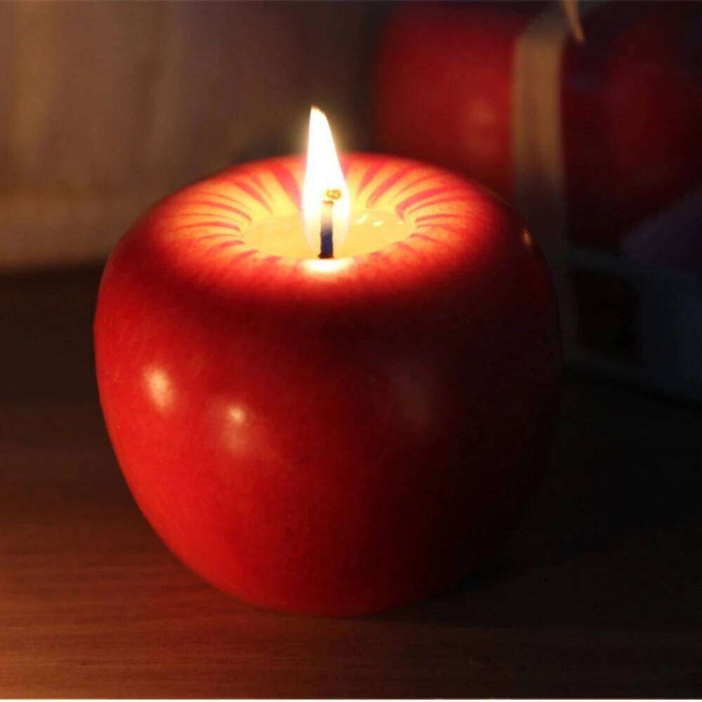 Apple-Shaped Candle, Christmas Small Gifts, Creative Decorations, Aromatherapy Candles, Party Decoration Gifts W260304