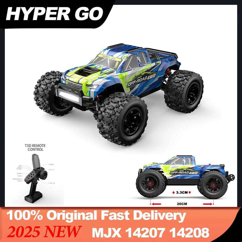 HYPER GO MJX 14207 14208 1/14 70KM/H Brushless 4WD Racing Car Electric Off-Road Remote Control Truck Rrift RC Cars Z260303