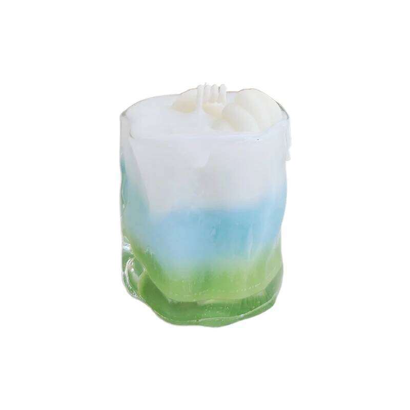 Handmade soy summer drink scented candles gift ornaments jelly wax twist cups W260304