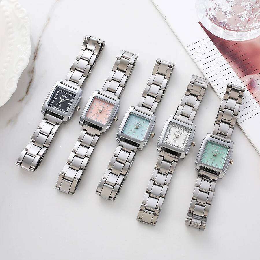 Fashion Light Luxury Quartz Watch Alloy Steel Band Square Dial, Suitable for Women's Daily Wear, Christmas Gift XJ260303