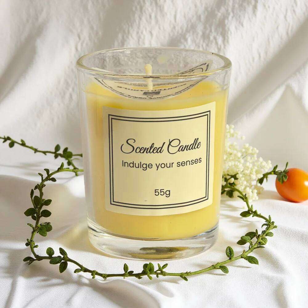 New Year's Premium Box Glass Handmade Soy Wax Smokeless Creative Aromatherapy Candle Companion Gift W260304