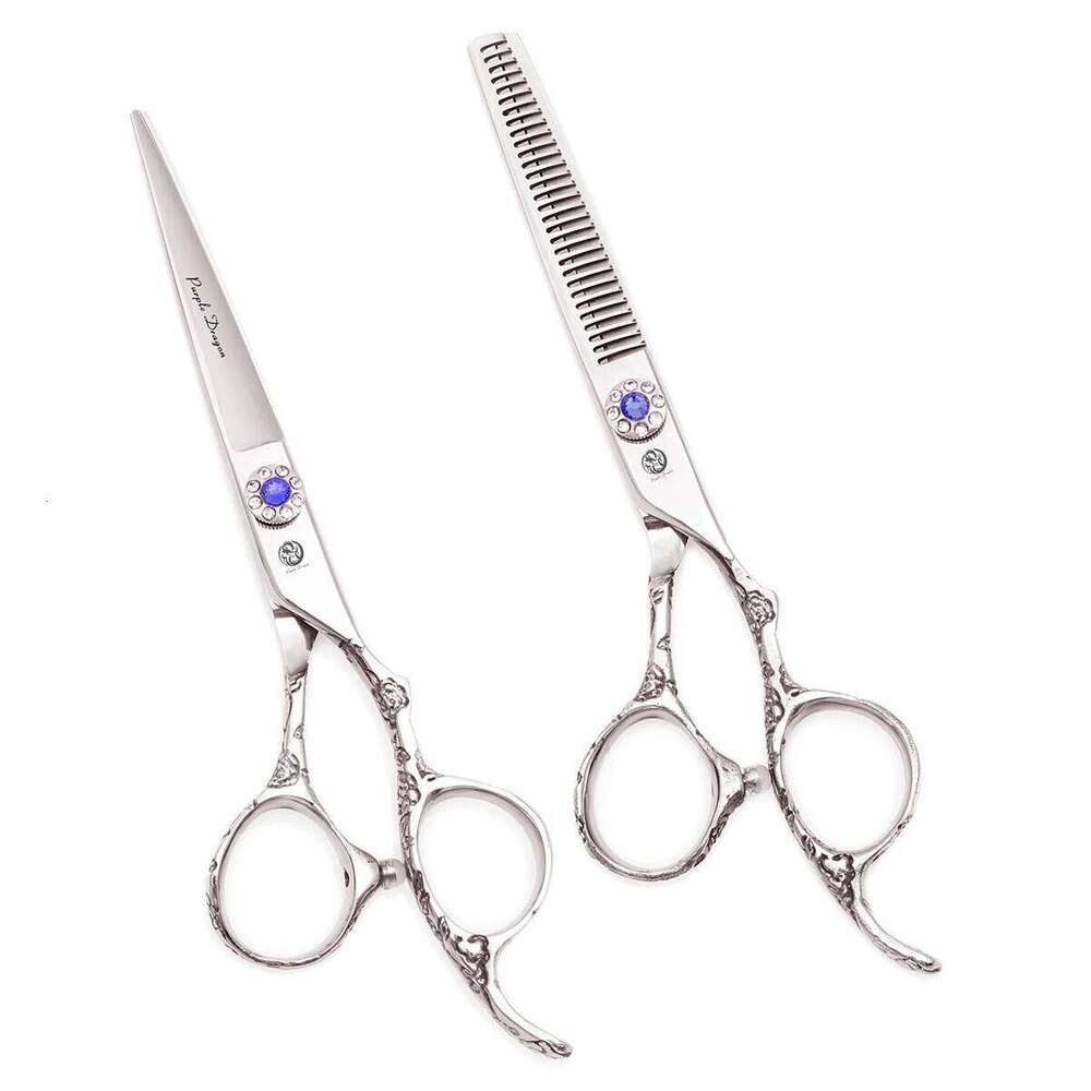 Professional JP Stainless Hair Cutting Scissors 5.5" 6" Barber Shop Thinning Rainbow Haircut Shears Z9002 H260303