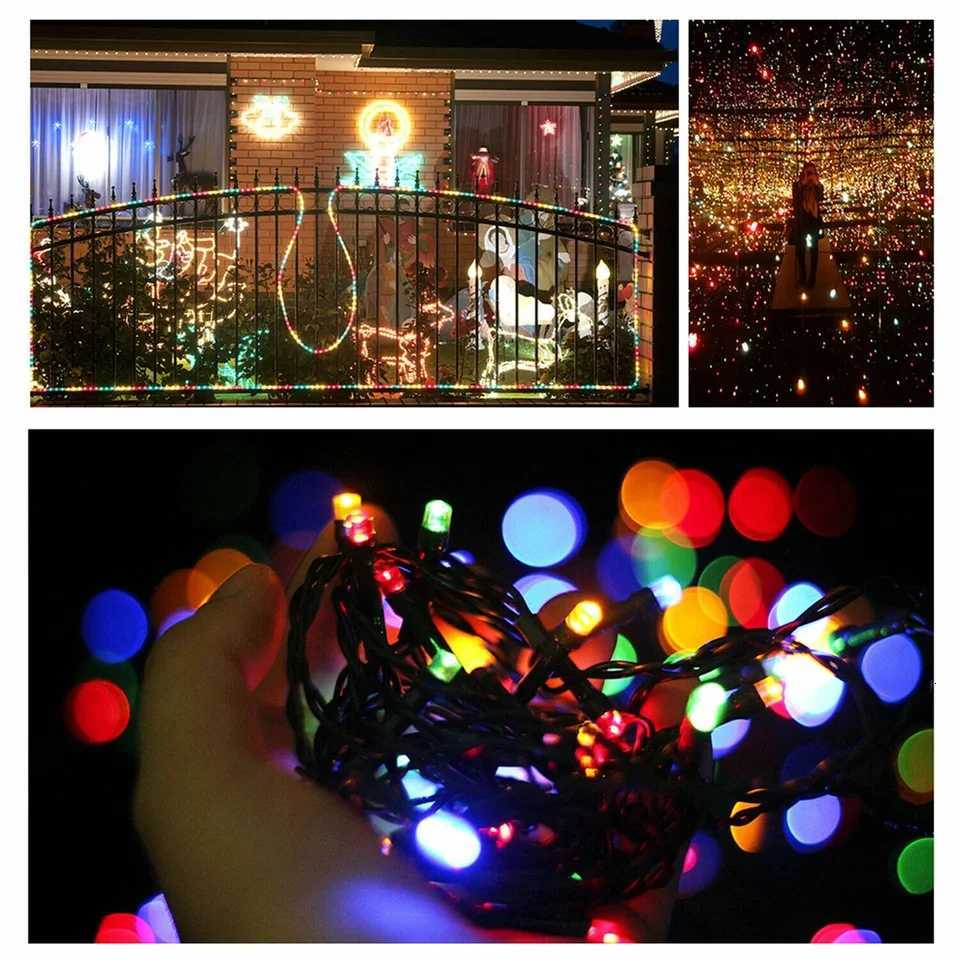 24V Waterproof LED String Lights 10M-100M Outdoor Holiday Ambinet Decor Fairy Lights for Courtyard Christmas Party Wedding H260304