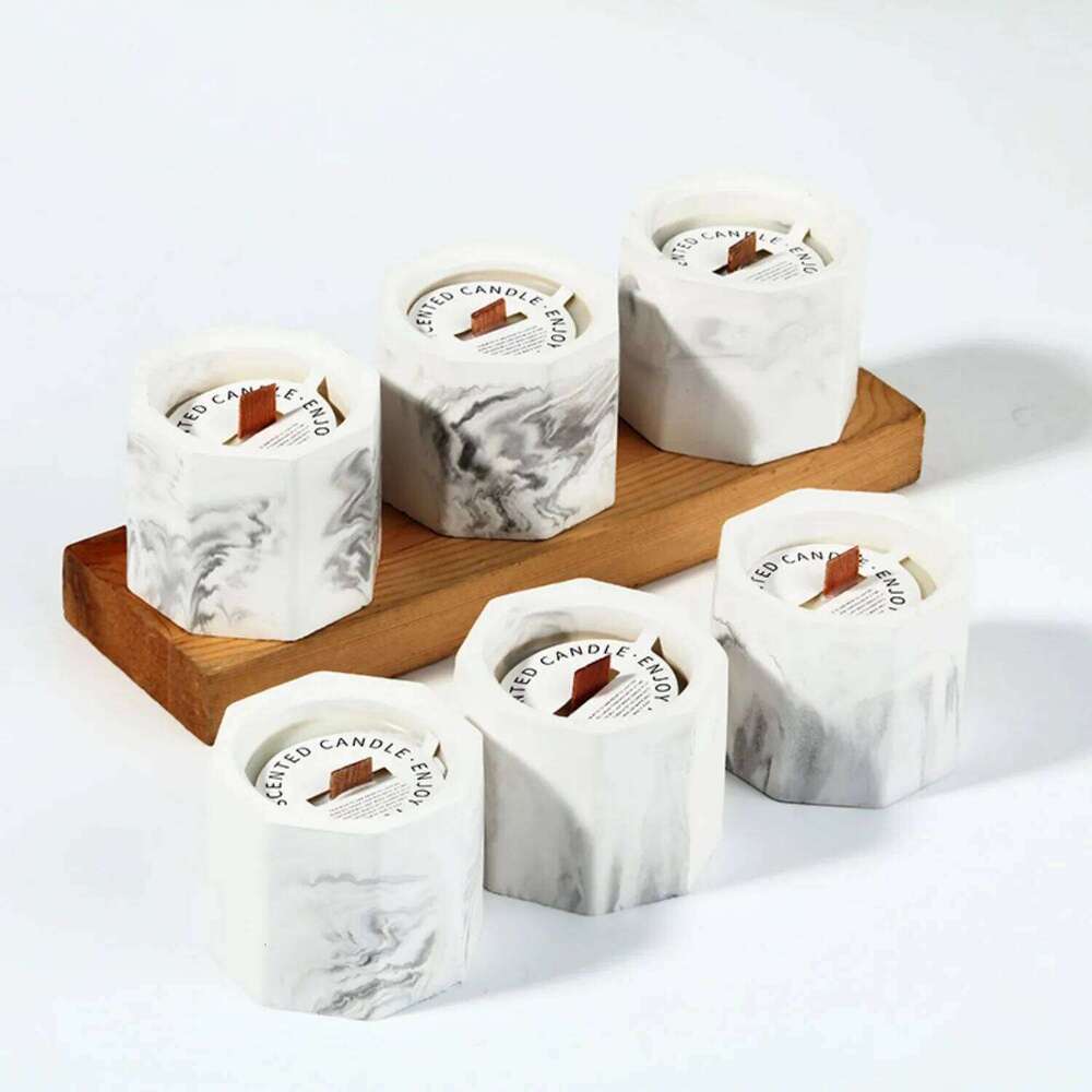 1pc Handmade Soy Wax Marble Cup Candle - Ins Style Essential Oil Aromatherapy, Creative Gift for Home Wedding Party W260304