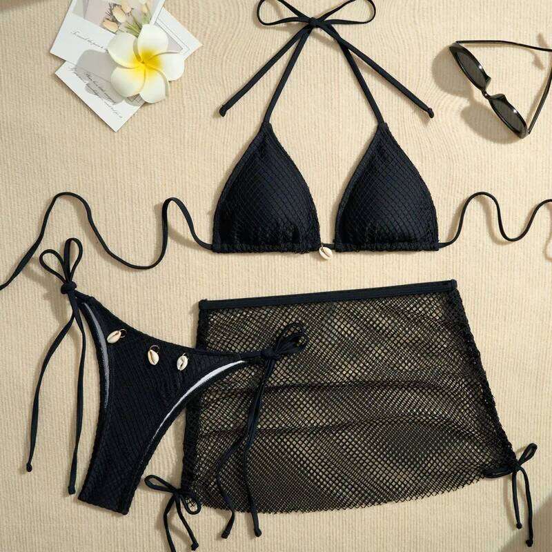 New Sexy Bikinis Female Swimsuits Women Three-Piece Swimwear Beach Swimming Wear Bathing Suits Brazilian Bikini Set Pool Bather Y260303