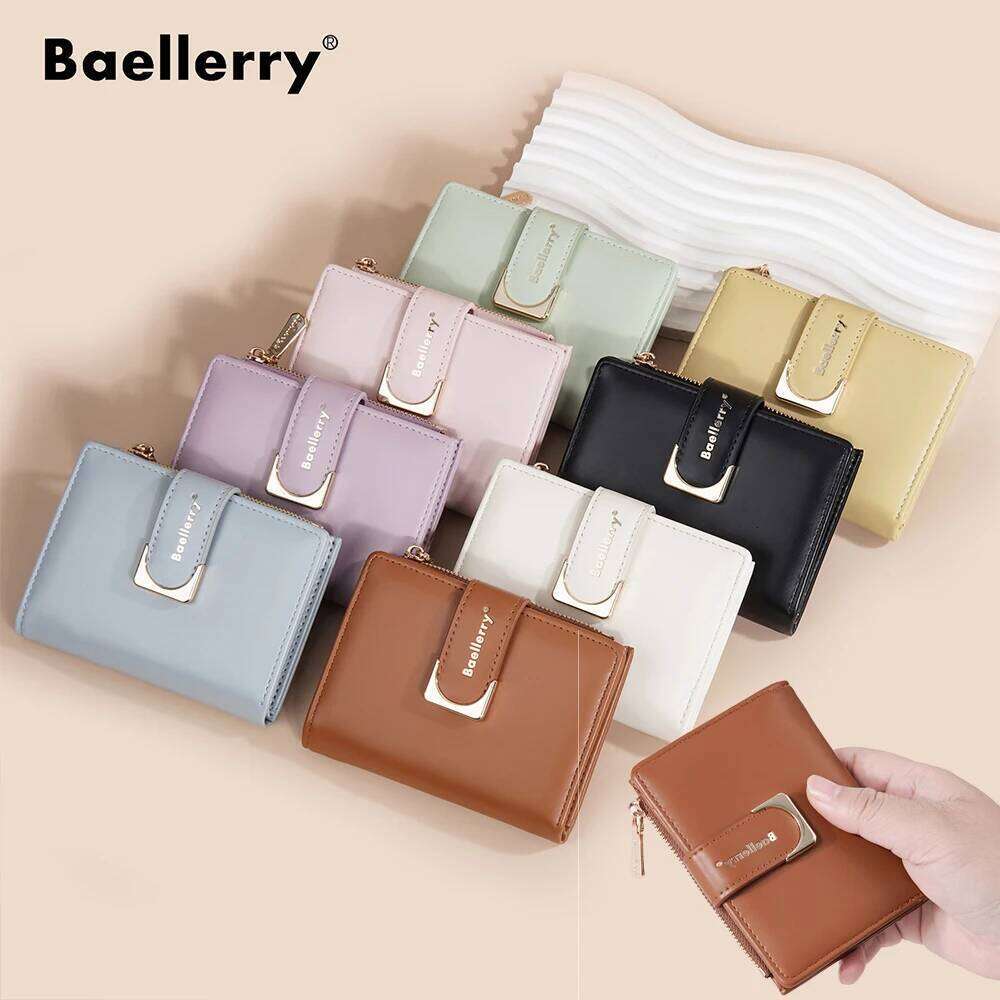 1Pcs/Baellerry Simple Compact Zipper Purse for Women, Can Hold Cards Coins, and Stylish Women's Bag, Multi-Card Slot Coin Pouch, Portable Multi-F