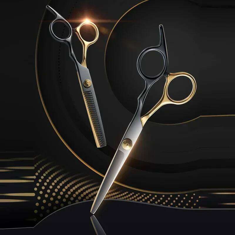 1/2PC Professional Scissors Home Hair Cutting Barber Salon Thinning Shear Stainless Steel Hairdressing Black Golden H260303