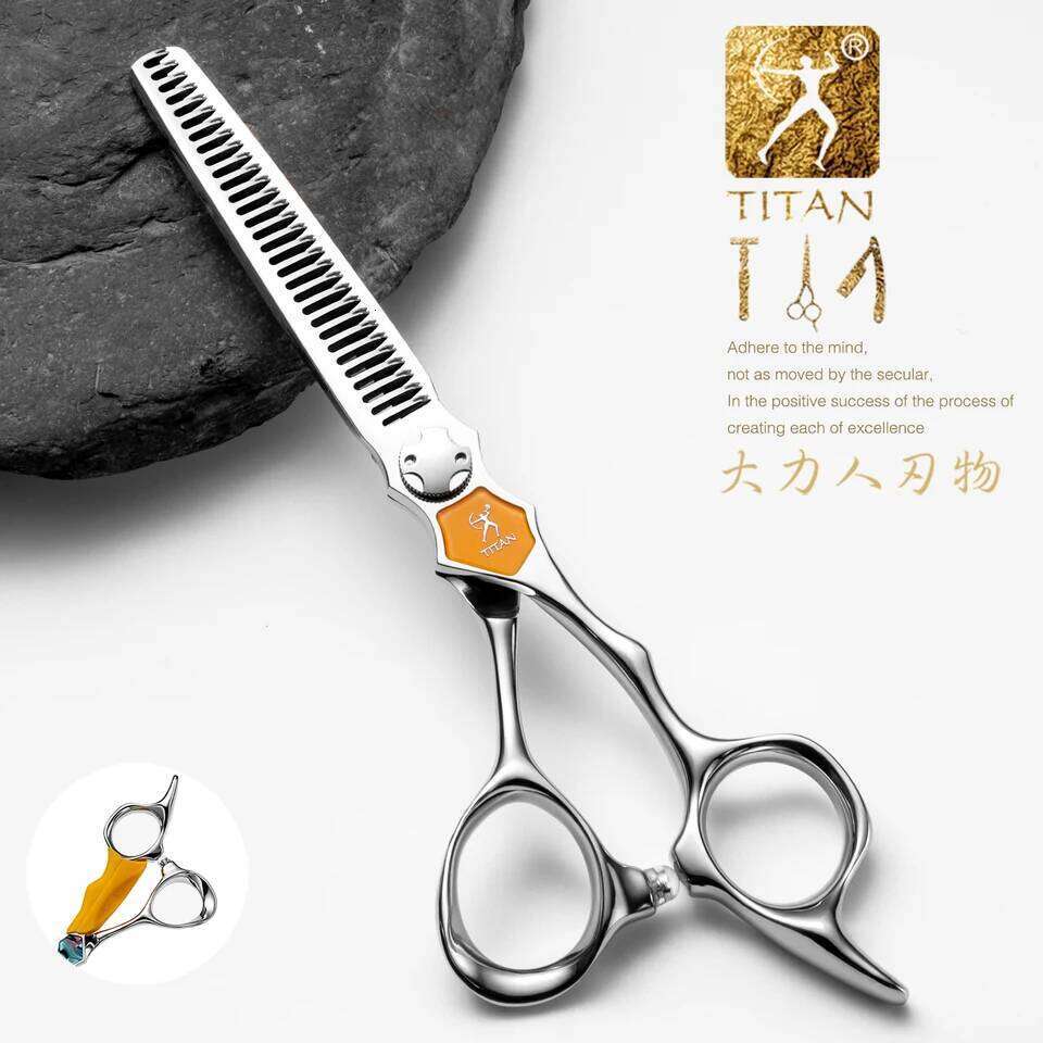 Titan Barber Professional Grade Hairdressing Shears for Stylists Cutting Thininng CNC Japan Steel Hair Scissors H260303