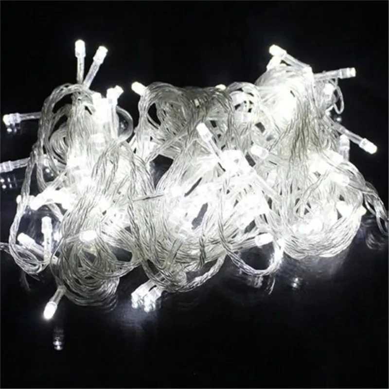 100LED 10M String Light Christmas Wedding Party Decoration Lights Garland AC 110V 220V Outdoor Waterproof Led Lamp 9 Colors led H260304
