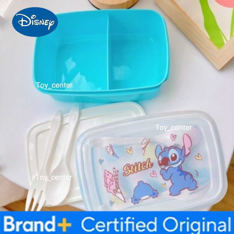 Disney Lilo Stitch Lunch Box Cartoon Kawaii Anime Kid Portable Picnic Bento Boxs Student Food Hermetic Back to School Gift H260304