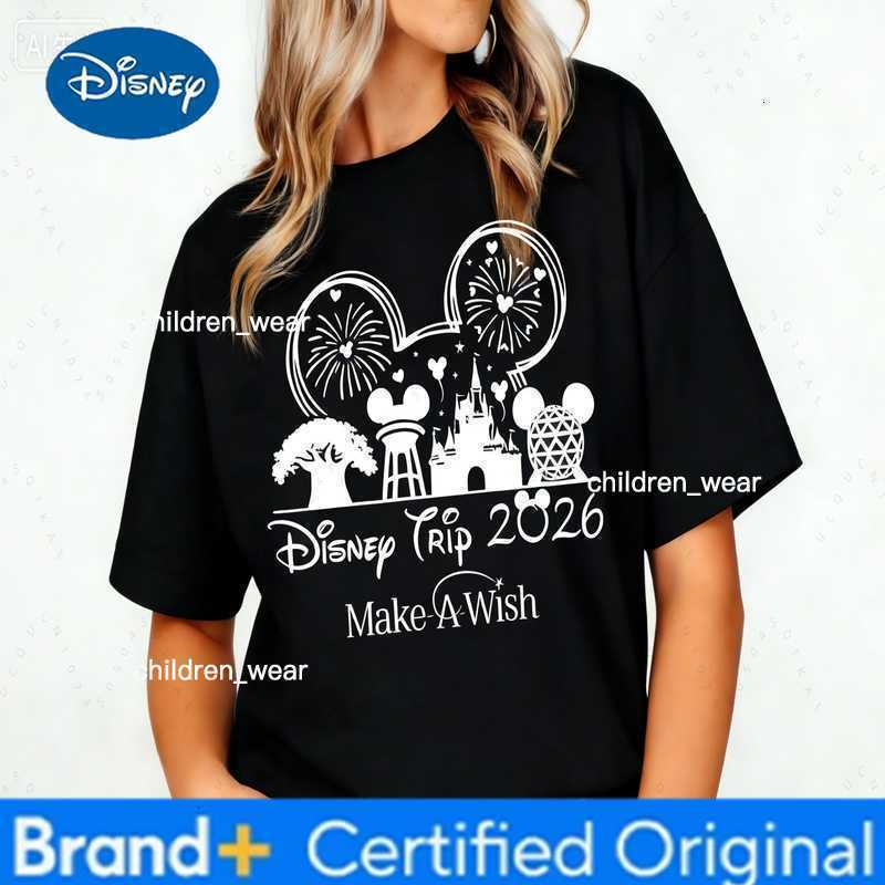 Disney ful Gift A Trip 2026 Kids T Shirt Full Of Joy Shirt Magic Kingdom T-Shirts Mickey Mouse Parent-Child Tee H260304