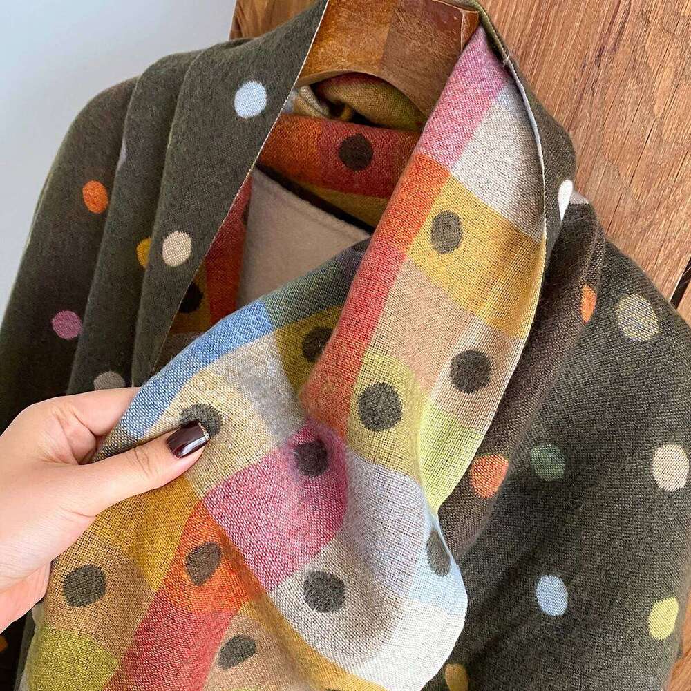 Elegance National Style Print Scarf Soft Warm Long Tassel Pashmina Shawl Autumn and Winter Outdoor Coldproof Windproof Blanket XJ260304