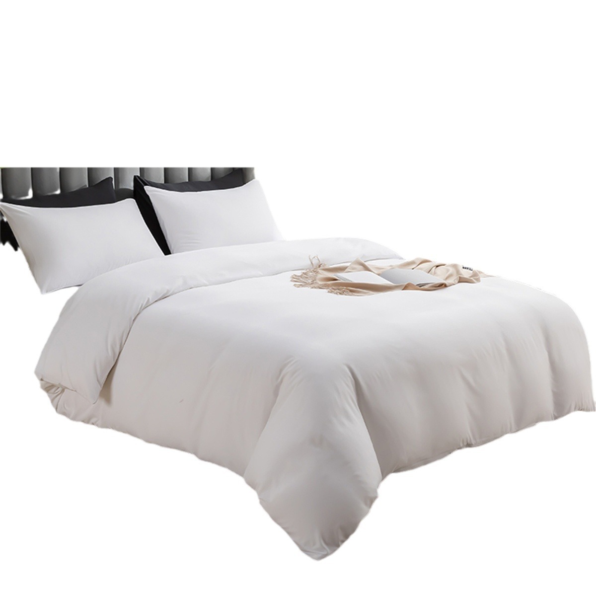 Solid-Color Brushed Fleece 4-Piece Pillowcase and Duvet Cover Set Minimalist 3-Piece Set Drop Shipping Available Digital Printing