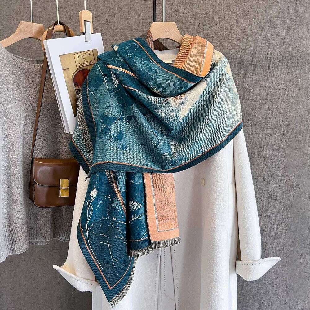 Autumn/Winter Luxury Warm Scarf Dandelion Tassel Pashmina Shawl Women's Imitation Cashmere Thickened Warps Coldproof Blanket XJ260304