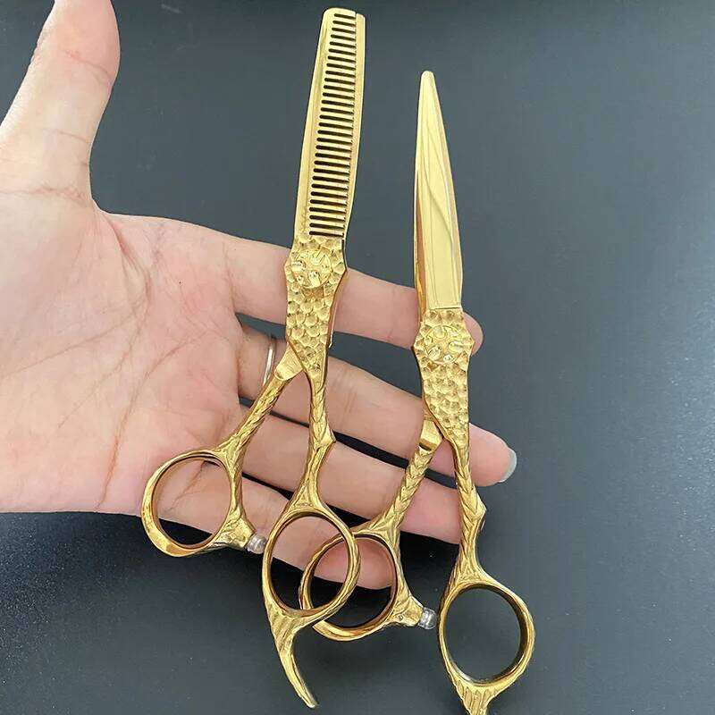 New Professional Japan 440C 6 '' Hair Flat Cutting Teeth Haircut Thinning Barber Haircutting Scissors H260303