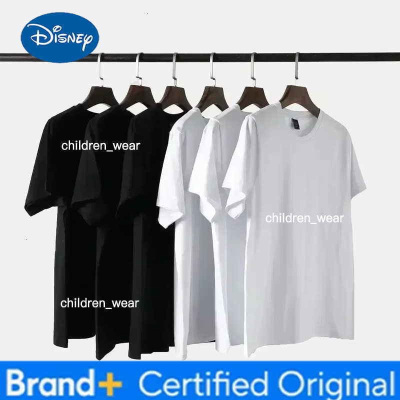 Disney Summer 2026 Mickey Mouse 100 Cotton Print T-shirt Family Set with Sparkly Shades for Parents Kids Unisex Tops H260304