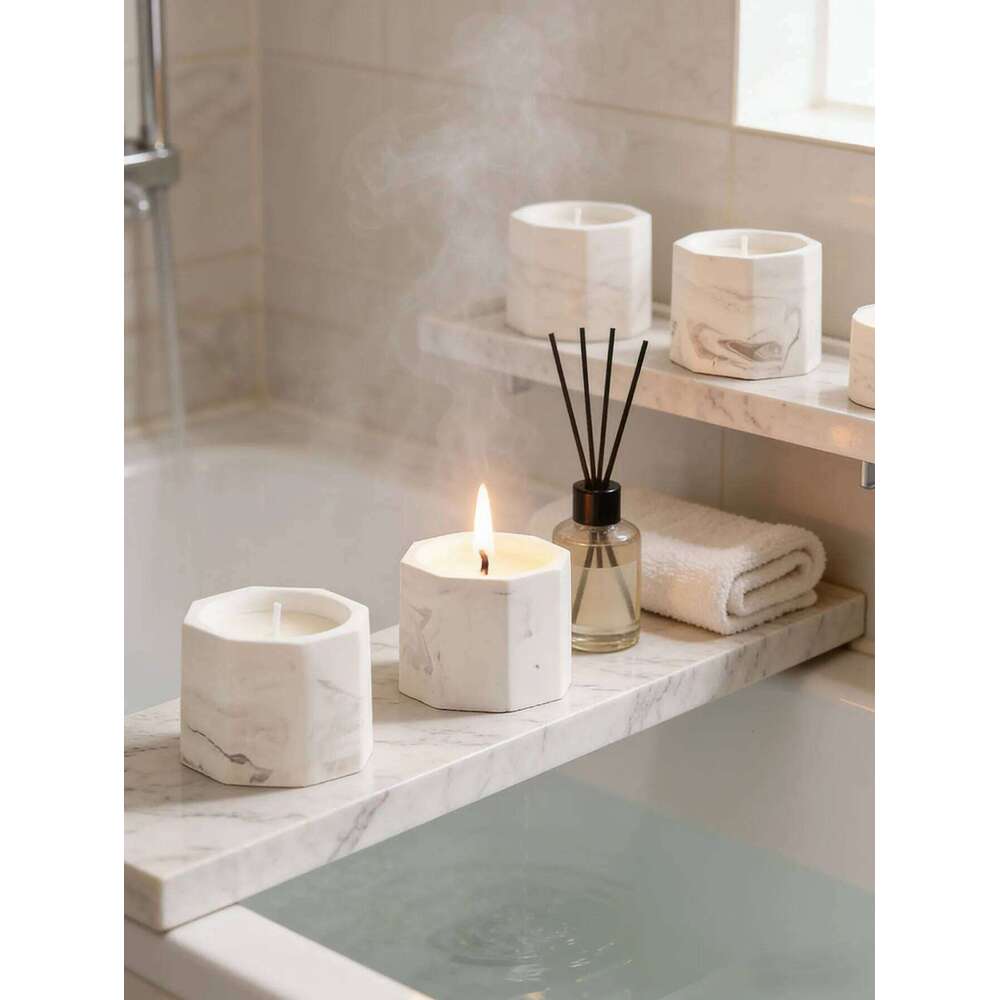 Octagonal cup graphite candle aromatherapy bedroom fragrance ornament high-end birthday gift W260304