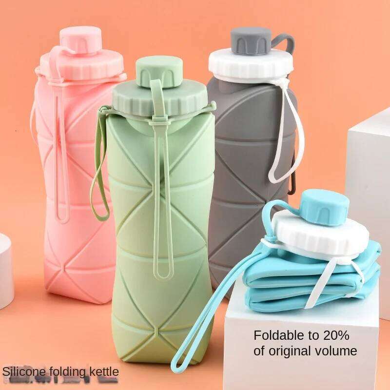 1Pieces Creative Silicone Cups Outdoor Sports Bottle Large Capacity Travel Water Folding Silica Gel Coffee Cup S260303