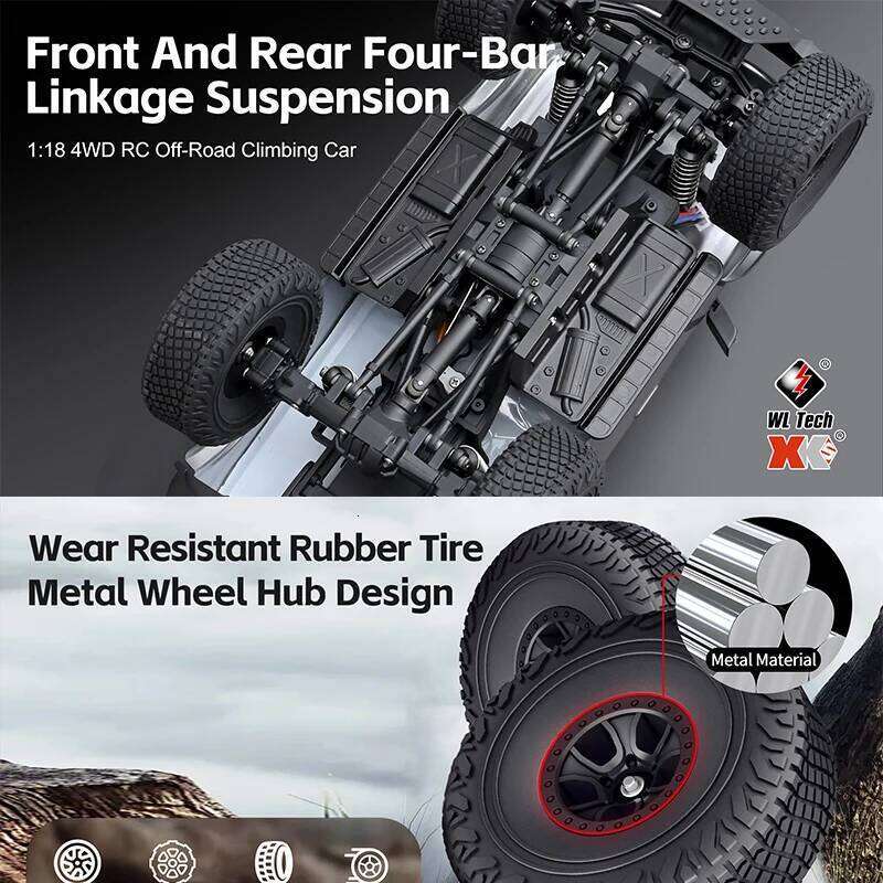 WLtoys 184023 1/18 Professional RC Off Road 4x4 Mechanical Gear Shifting Switch Between Low And High Speed Climbing Car Toy Z260303