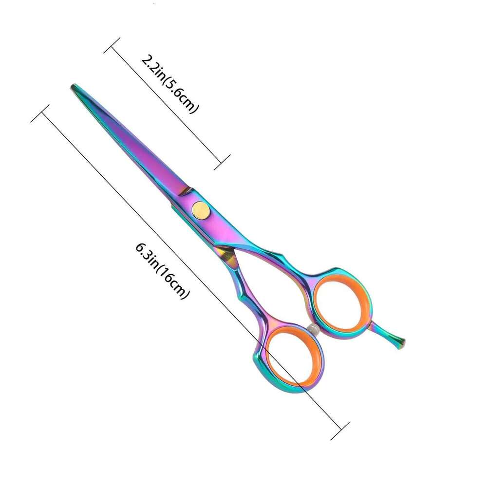 1pcs Colorful Haircut 6 Inch Hair Cutting Scissors, Sharp Blades Hairdressing Scissors For Barber Salon Home H260303