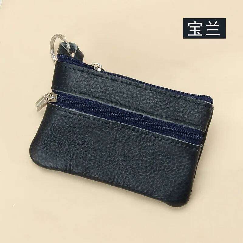 New Cow Leather Men's Women's Casual Coin Purse Headphone Storage Mini Bag Wallet For Man And Woman C260304