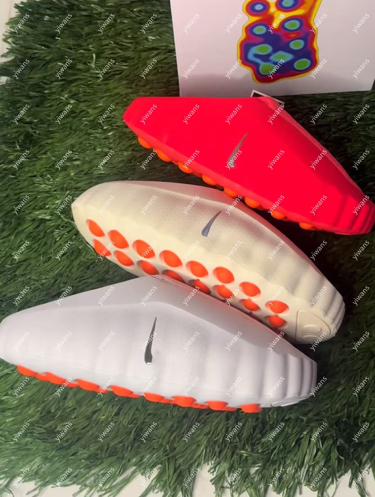 Mind 001 Slide Desginer Slides Slippers New Tech Comfortable Slipper Bone White Solar Red Black Chrome Light Smoke Grey Men Women Summer Fashion Shoes