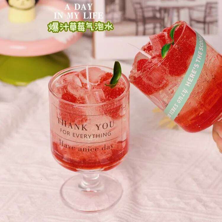 Strawberry Soda Drink Trendy Aromatherapy Gift Fruit Juice Candle for Gifting Home Decor Collection W260304