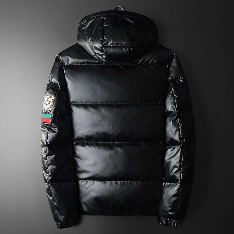 American European Station Men's Down New Trendy Brand Hooded Plus Size Warm Casual Winter Thickened Coat Cold-Proof Jacket Luanyun