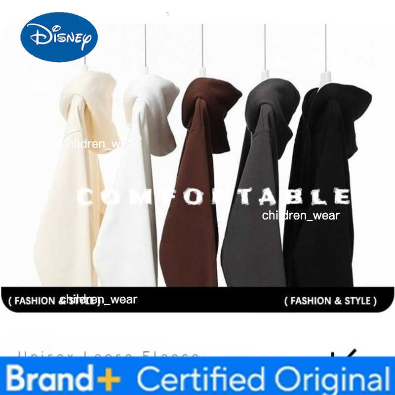 Disney Men Mickey and Minnie Black Line Drawn Hoodies Women Sweatshirt Unisex Pullover Autumn Winter Fleece Hoody Couple Jacket H260304