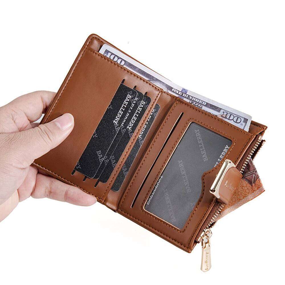 1Pcs/Baellerry Simple Compact Zipper Purse for Women, Can Hold Cards Coins, and Stylish Women's Bag, Multi-Card Slot Coin Pouch, Portable Multi-F