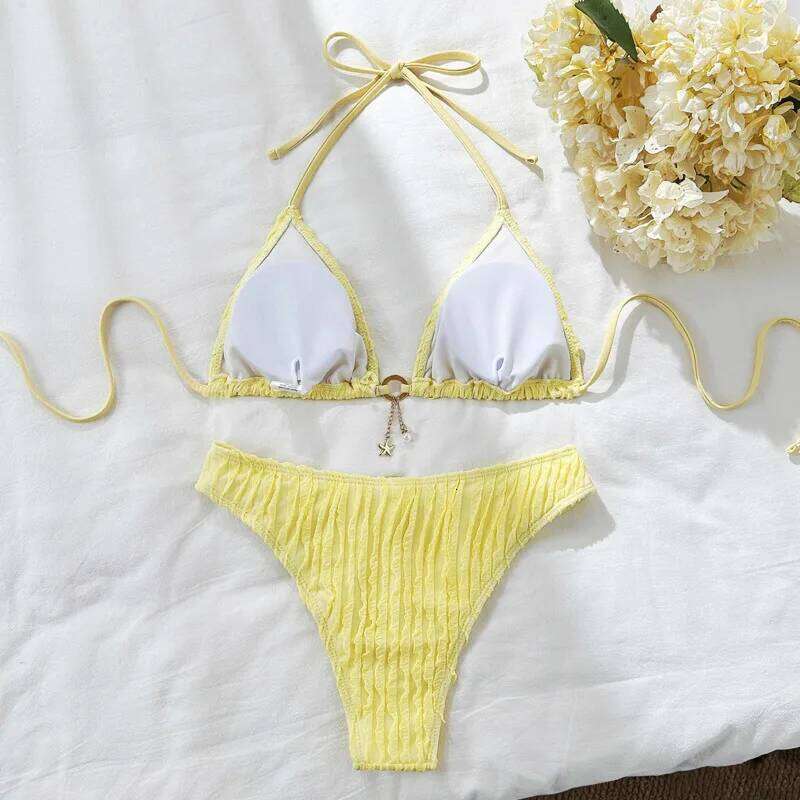 New Sexy Bikinis 2026 Swimsuits Women's Swimwear Push Up Female Beach Swim Wear Bathing Suits Brazilian Bikini Set Pool Bather Y260303
