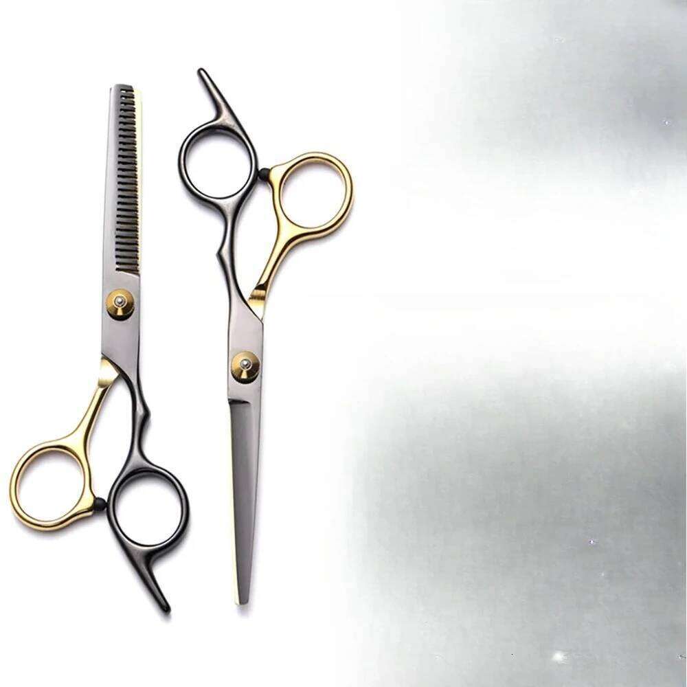 2Pcs/Set Professional Scissors Set Home Hair Cutting Barber/Salon Thinning Shears Kit, Stainless Steel Hairdressin H260303