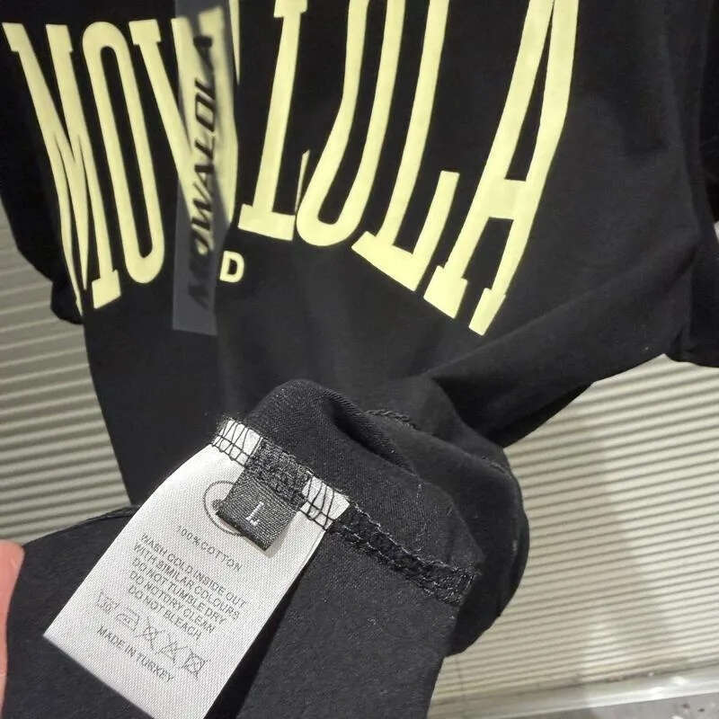 Free Shipping Clothing T Shirts Mowalola Short Sleeve Tee Summer Letter Print Casual Classic Round Neck Men's Tees - view 7