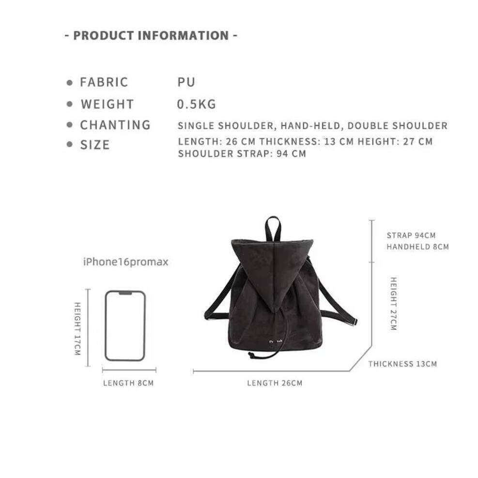 OLOEY Creative Sweatshirt Hat Backpack Retro Cute Casual Niche Personalized Design Commuter Bags Solid Color Versatile Backpacks