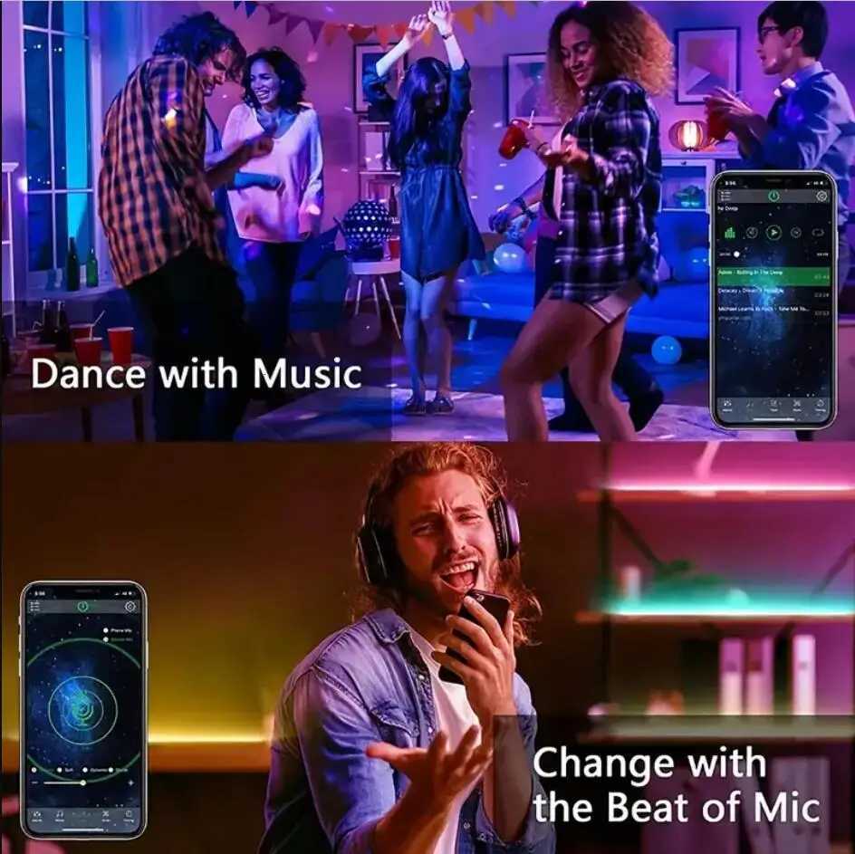 WiFi LED Strip Light Tuya Smart Life Flexible Light Lamp USB RGB5050 Desktop Screen TV BackLight Diode Tape Support Alexa Google H260304